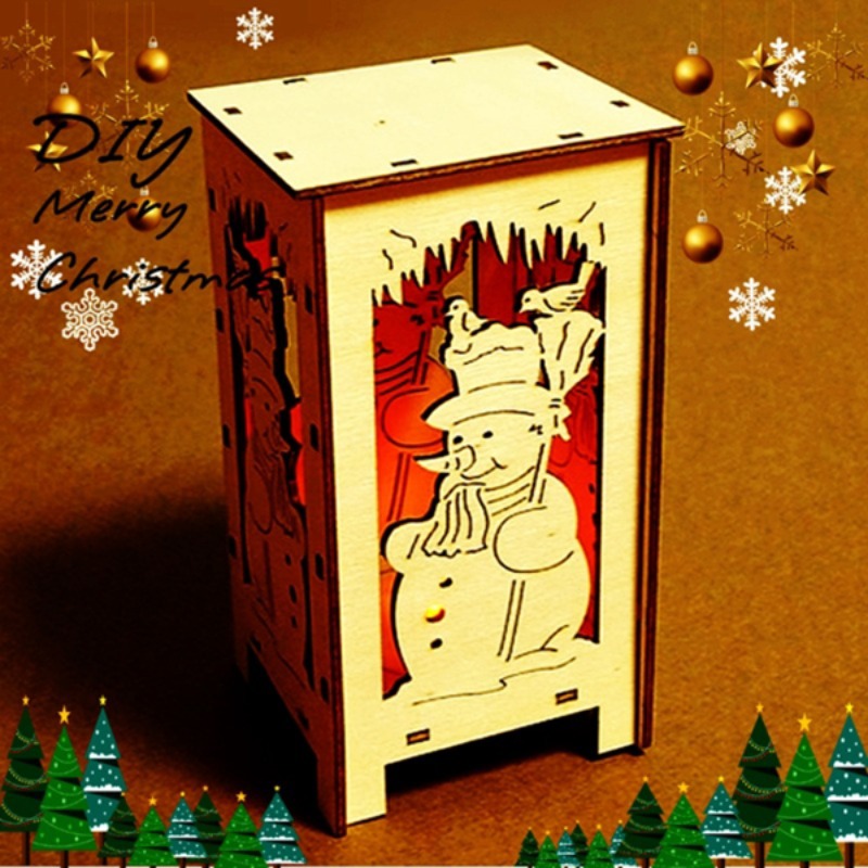 입체나무 크리스마스 눈사람무드등 만들기(램프포함)