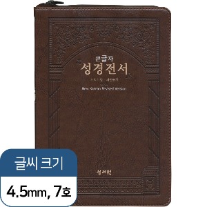 개역개정 큰글자 성경전서 NKR83SB (특대/브라운/새찬송가/색인/지퍼)