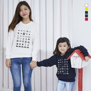 맨투맨 티셔츠 아이콘톡(성인아동)