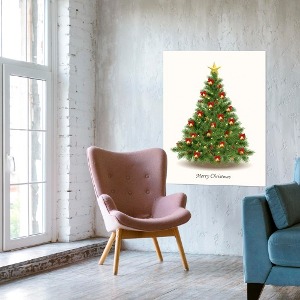 크리스마스 패브릭 포스터 - 방울