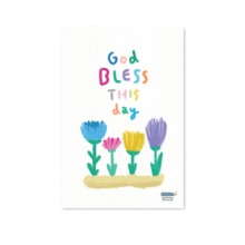 Postcard-God bless this day-flower