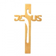 원목 나무 JESUS 벽걸이 십자가 가정용 예배용
